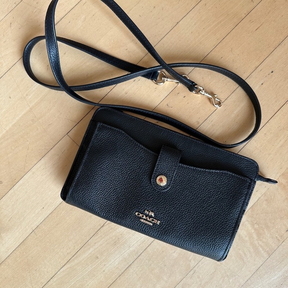 Like New COACH black crossbody* clutch/wallet option , CB2310 - Picture 2 of 8